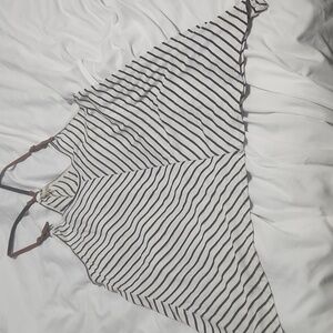 Yenna striped tank with buckle straps